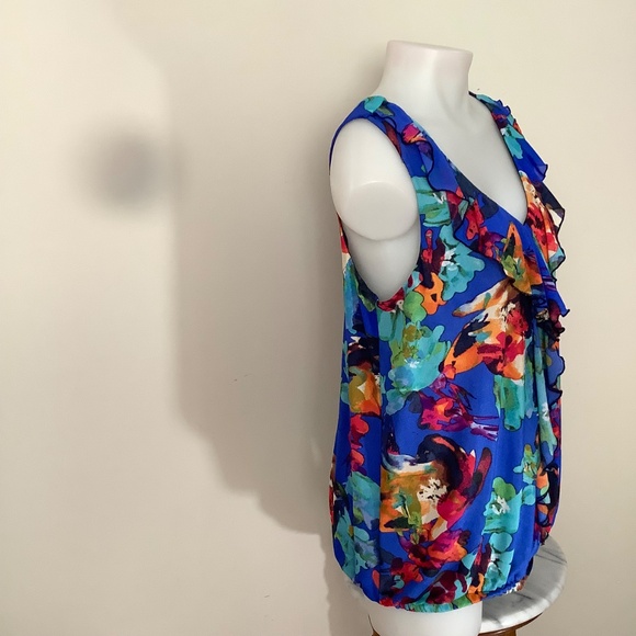 Cupio Floral Top w cutout back L 37/3 bust - Picture 8 of 10